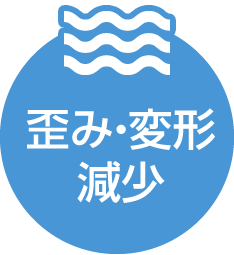 歪み・変形減少
